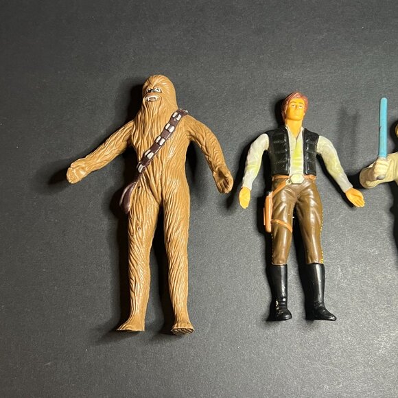 Vintage 1993 Lot of 10 LFL Star Wars Bendems Chewbacca, Han Solo, Luke, Ackbar - Picture 2 of 10